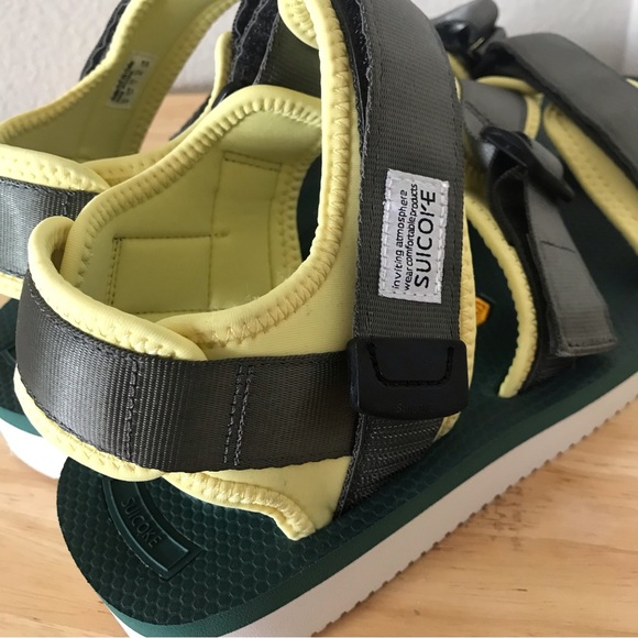 Suicoke Green / Neon Yellow Kisee V Sandal - Picture 3 of 9